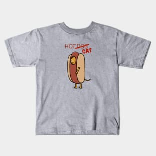 Hot Dog Cat Kids T-Shirt